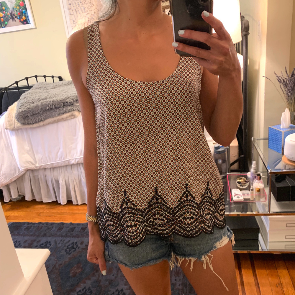 Joie Printed Silk Tank Size XS